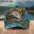 BlueJose Fishing Mermaid Scale Camo Rope Personalized Name Classic 3D Cap Personalized Cap (13 Breeds)