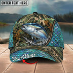 BlueJose Fishing Mermaid Scale Camo Rope Personalized Name Classic 3D Cap Personalized Cap (13 Breeds)
