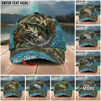 BlueJose Fishing Mermaid Scale Camo Rope Personalized Name Classic 3D Cap Personalized Cap (13 Breeds)