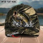 BlueJose Fishing Grass Camouflage Water Splash Personalized Name Classic 3D Cap Personalized Cap (13 Breeds)