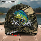 BlueJose Fishing Grass Camouflage Water Splash Personalized Name Classic 3D Cap Personalized Cap (13 Breeds)