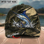BlueJose Fishing Grass Camouflage Water Splash Personalized Name Classic 3D Cap Personalized Cap (13 Breeds)
