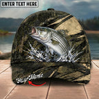 BlueJose Fishing Grass Camouflage Water Splash Personalized Name Classic 3D Cap Personalized Cap (13 Breeds)