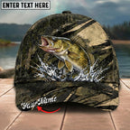 BlueJose Fishing Grass Camouflage Water Splash Personalized Name Classic 3D Cap Personalized Cap (13 Breeds)