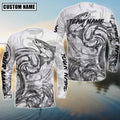 BlueJose Salmon Fishing Deep Sea Trophy Custom Name & Team Name 3D Shirts