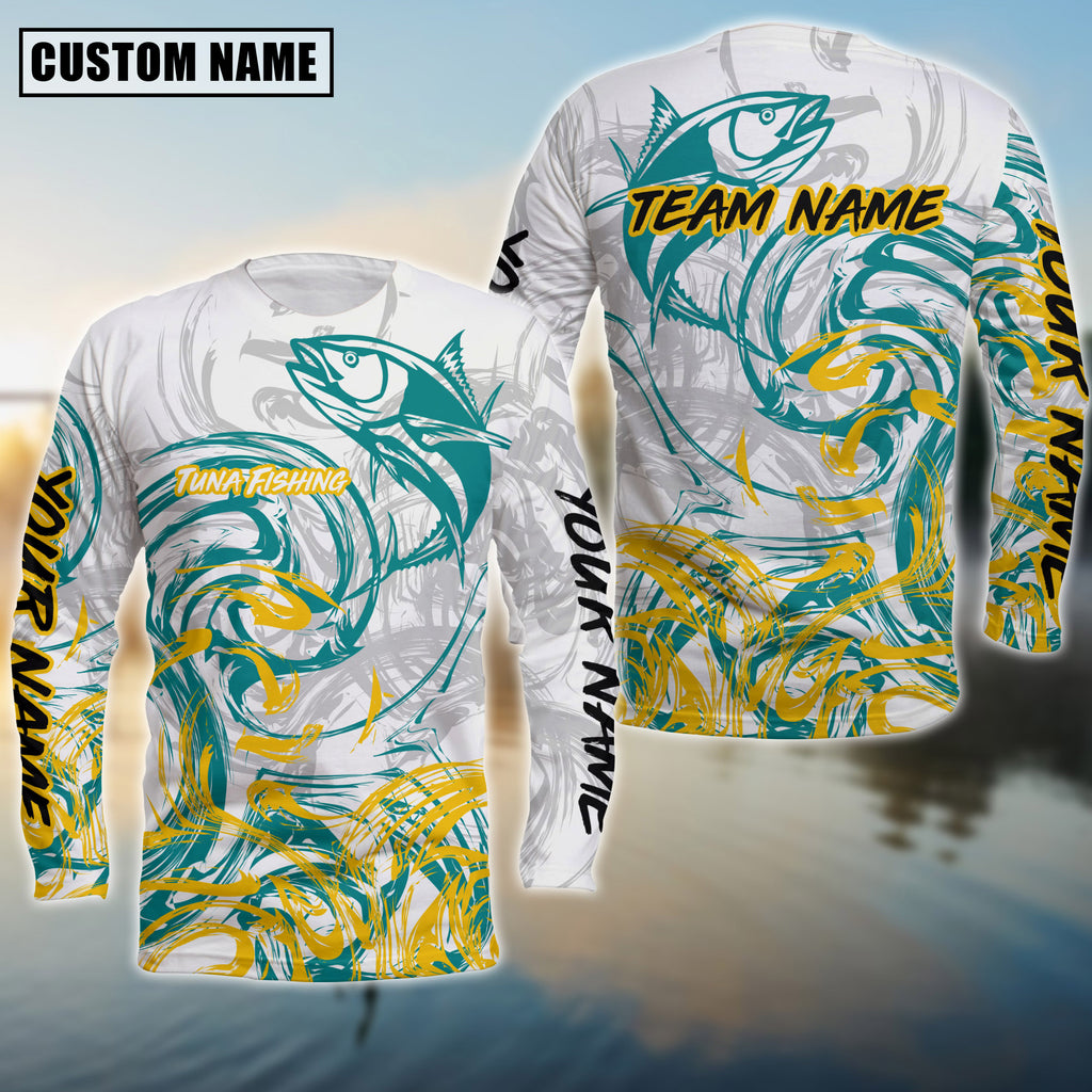 BlueJose Tuna Fishing Deep Sea Trophy Custom Name & Team Name 3D Shirts