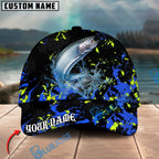 BlueJose Fishing Water Splash Graphic Personalized Cap (13 Breeds)