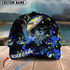 BlueJose Fishing Water Splash Graphic Personalized Cap (13 Breeds)
