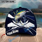 BlueJose Fishing Jersey Navy Pike Water Personalized Cap (13 Breeds)