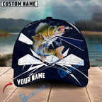 BlueJose Fishing Jersey Navy Pike Water Personalized Cap (13 Breeds)