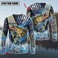 BlueJose Bass Fishing Cod Water Custom Name & Team Name 3D Shirts