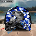 BlueJose Fishing Jumping Splash Blue Camo Design Personalized Cap (13 Breeds)