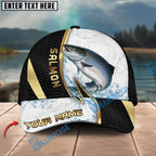 BlueJose Fishing Gold Black Dynamic Jump Personalized Cap (13 Breeds)