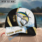 BlueJose Fishing Gold Black Dynamic Jump Personalized Cap (13 Breeds)