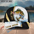 BlueJose Fishing Gold Black Dynamic Jump Personalized Cap (13 Breeds)