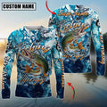 BlueJose Pike Fishing Therapy Custom Name & Team Name 3D Shirts
