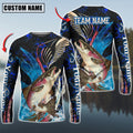 BlueJose Salmon Fishing Tailored Tides Pattern Custom Name & Team Name Shirts