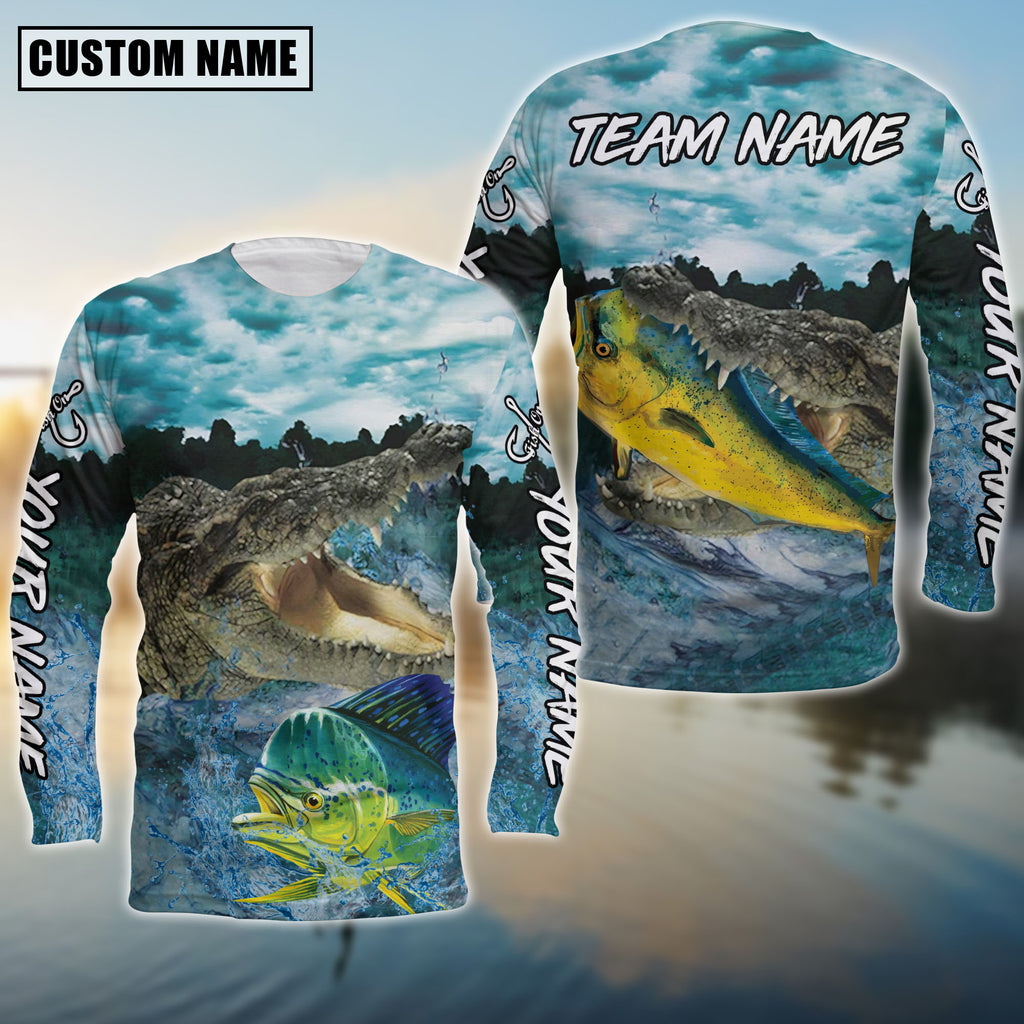BlueJose Mahi-Mahi Fishing Predator'S Grip Angler Custom Name & Team Name 3D Shirts