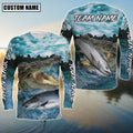 BlueJose Salmon Fishing Predator'S Grip Angler Custom Name & Team Name 3D Shirts