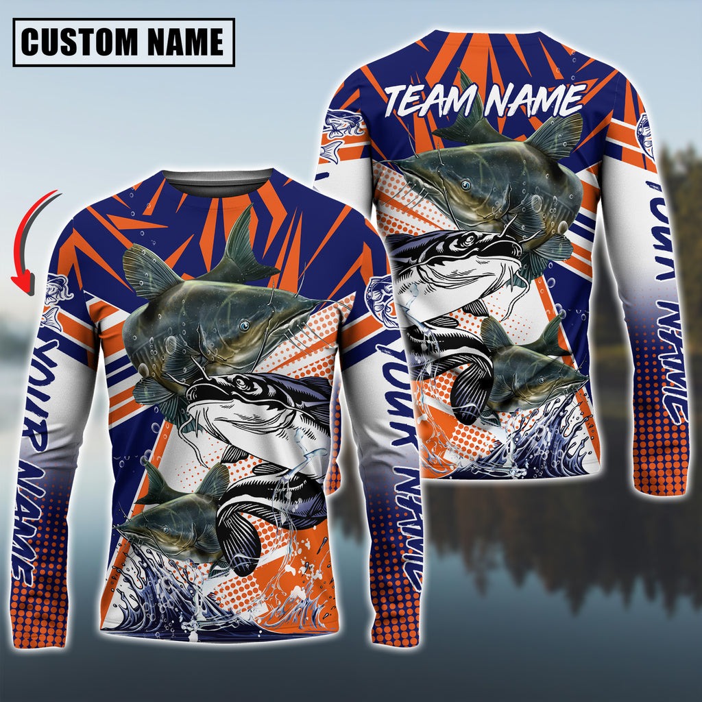 BlueJose Catfish Fishing Ocean Hunter Custom Name & Team Name Shirts