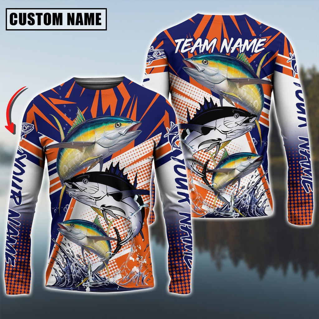 BlueJose Tuna Fishing Ocean Hunter Custom Name & Team Name Shirts