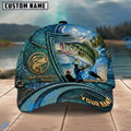 BlueJose Fishing Deep Blue Ocean Patch Personalized Name Classic 3D Cap Personalized Cap (13 Breeds)