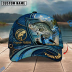 BlueJose Fishing Deep Blue Ocean Patch Personalized Name Classic 3D Cap Personalized Cap (13 Breeds)