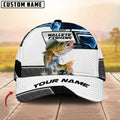 BlueJose Fishing Blue Smoke Hexagon Pattern Personalized Cap (12 Breeds)