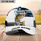 BlueJose Fishing Blue Smoke Hexagon Pattern Personalized Cap (12 Breeds)
