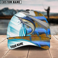 BlueJose Marlin Fishing Blue Water Fish Skin Customized Name 3D Cap