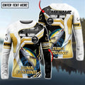 BlueJose Tuna Fishing Angler Gold White Custom Name & Team Name 3D Shirts
