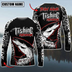 BlueJose Chinook Fishing Aggressive Red Splash Camo Pattern Sport Custom Name & Team Name 3D Shirts