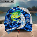 BlueJose Fishing Electric Water Hexagon Personalized Name Classic 3D Cap Personalized Cap (13 Breeds)