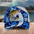 BlueJose Fishing Electric Water Hexagon Personalized Name Classic 3D Cap Personalized Cap (13 Breeds)