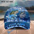 BlueJose Fishing Blue Flame Ocean Personalized Cap (13 Breeds)