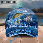 BlueJose Fishing Blue Flame Ocean Personalized Cap (13 Breeds)