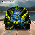 BlueJose Fishing Neon Splash Personalized Name Classic 3D Cap Personalized Cap (13 Breeds)
