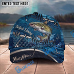BlueJose Fishing Heartbeat Hook Pattern Personalized Cap (13 Breeds)