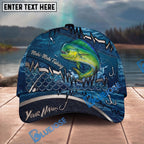 BlueJose Fishing Heartbeat Hook Pattern Personalized Cap (13 Breeds)