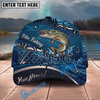 BlueJose Fishing Heartbeat Hook Pattern Personalized Cap (13 Breeds)