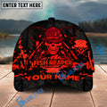 BlueJose  Fishing Reaper Neon Skull  Personalized Cap (8 Colors)