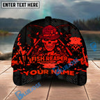 BlueJose  Fishing Reaper Neon Skull  Personalized Cap (8 Colors)