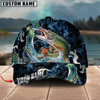 BlueJose Fishing Jumping Ocean Splash Personalized Cap (11 Breeds)