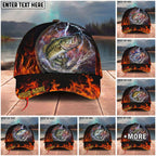 BlueJose Fishing Lightning Fire Thunder Personalized Cap (13 Breeds)
