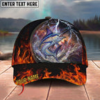 BlueJose Fishing Lightning Fire Thunder Personalized Cap (13 Breeds)