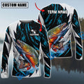 BlueJose Trout Fishing Fire Thunderstorm Name & Team Name 3D Shirts