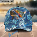BlueJose Trout Fishing US Map Fish Skin Pattern Personalized Cap