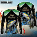 BlueJose Golden Tuna Fishing Jumping Design Custom Name & Team Name 3D Shirts