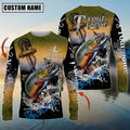 BlueJose Trout Fishing Anchor Design Custom Name & Team Name 3D Shirts