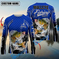 BlueJose Silver Walleye Fishing Makes Me Happy Splashing Water Custom Name & Team Name 3D Shirts